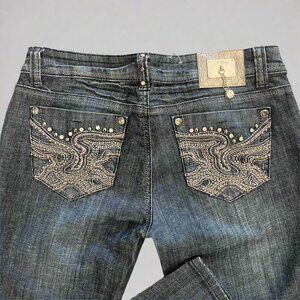 Women Long Blue Denim Jeans Size 9